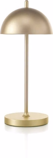 Lampada da tavolo ricaricabile DRAVEN oro in metallo con tecnologia LED dimmabile e controllo touch per esterno e interno
