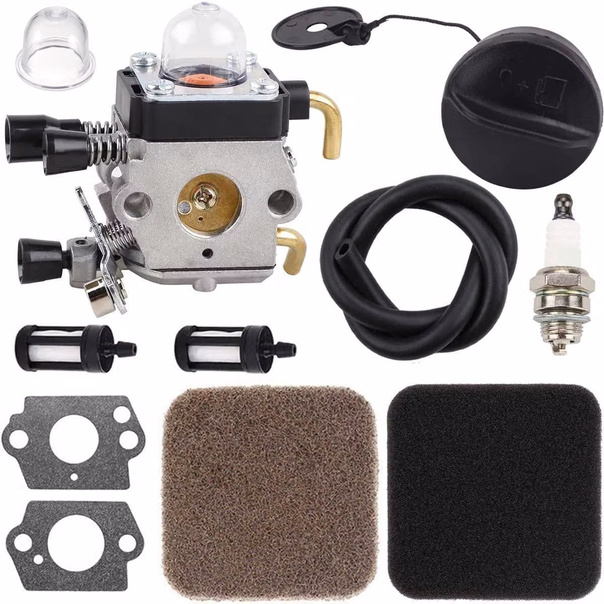 Carburatore con filtro dell'aria e accessori - Ricambi per motoseghe Stihl FS72, FS74, FS75, FS76, FS85R, FS80R, FS80, FS85T, FS85RX - WA-NL-778