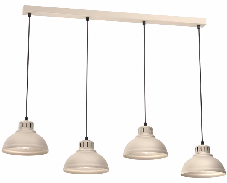Lampada a sospensione Sven color crema e nero, 4xE27x15W, metallo, dimensioni: 110x105x21 cm, IP20, Luminex