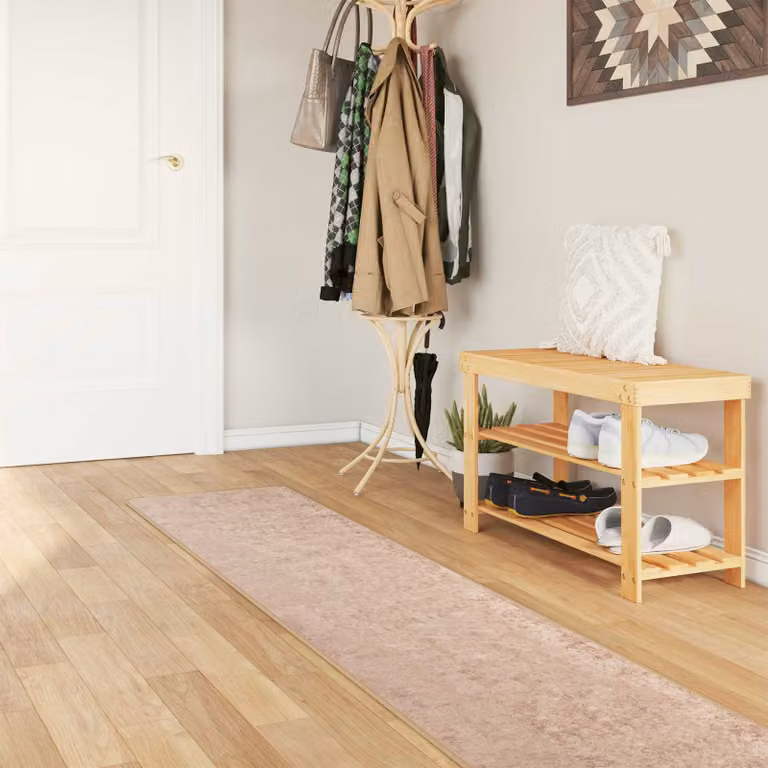 Tappeto Runner vidaXL MARSA Sabbia, design moderno astratto in poliestere, L 250 x P 50 cm