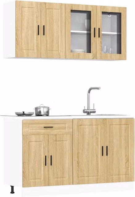 Set Mobili da Cucina 4 pz Porto Rovere Sonoma in Truciolato 3314874