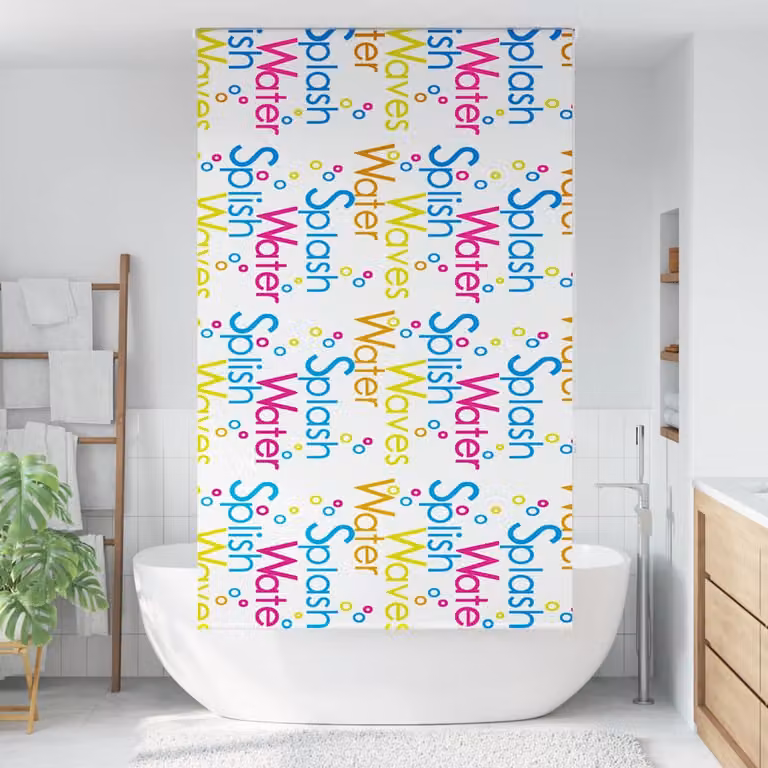 vidaXL Tenda a Rullo Doccia 130x240 cm Larghezza Tessuto 126 cm