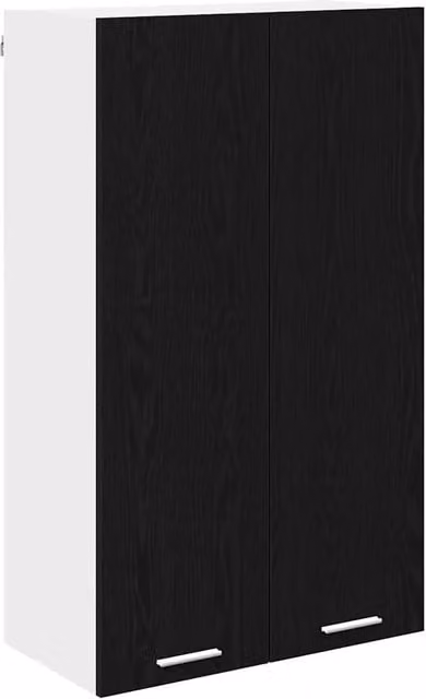 Armadio a muro moderno HELLOSHOP26 in legno composito rovere nero opaco L: 60 cm, P: 31 cm, H: 100 cm – 1