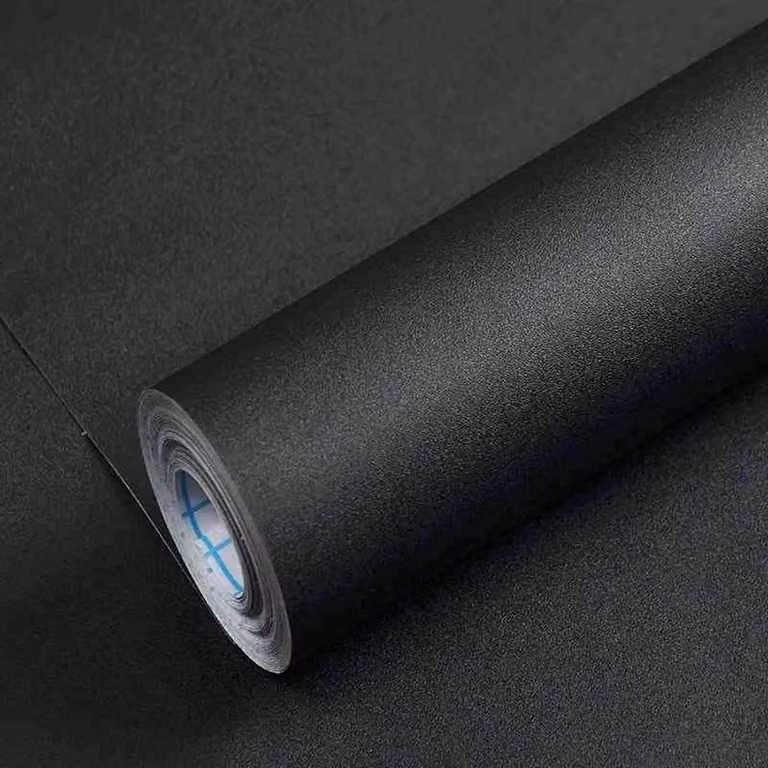 Pellicola vinilica autoadesiva nera - 40 cm x 10 m - Pellicola rimovibile per mobili