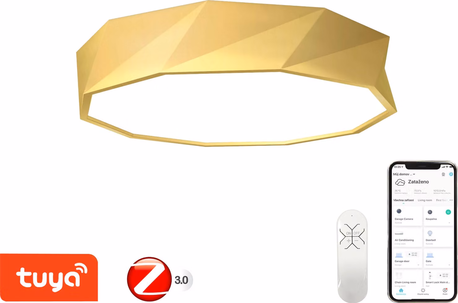 Immax NEO DIAMANTE Plafoniera intelligente 60 cm W oro Zigbee 3.0