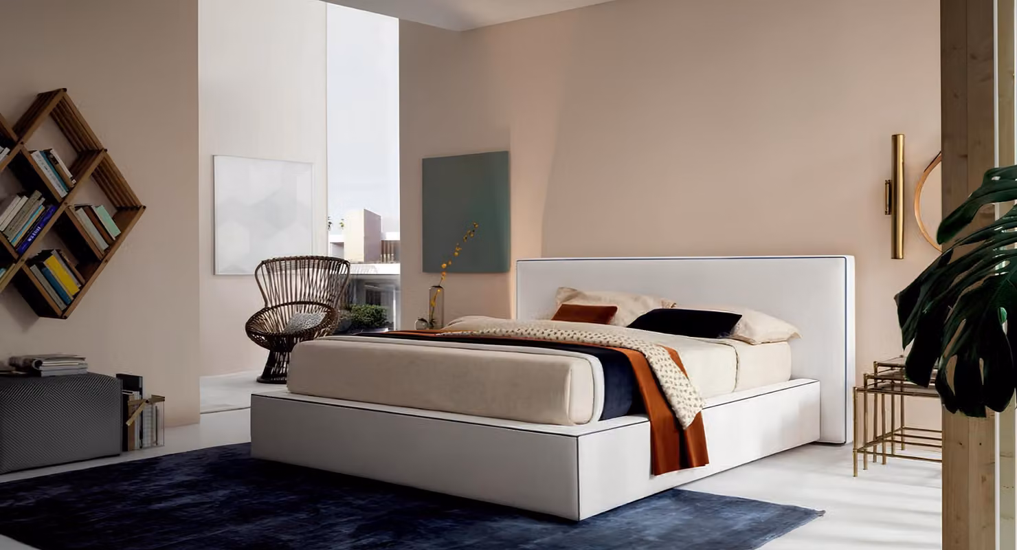 Italienische Designer Bett Schlafzimmer Betten Textil Hotel Luxus Polster Möbel