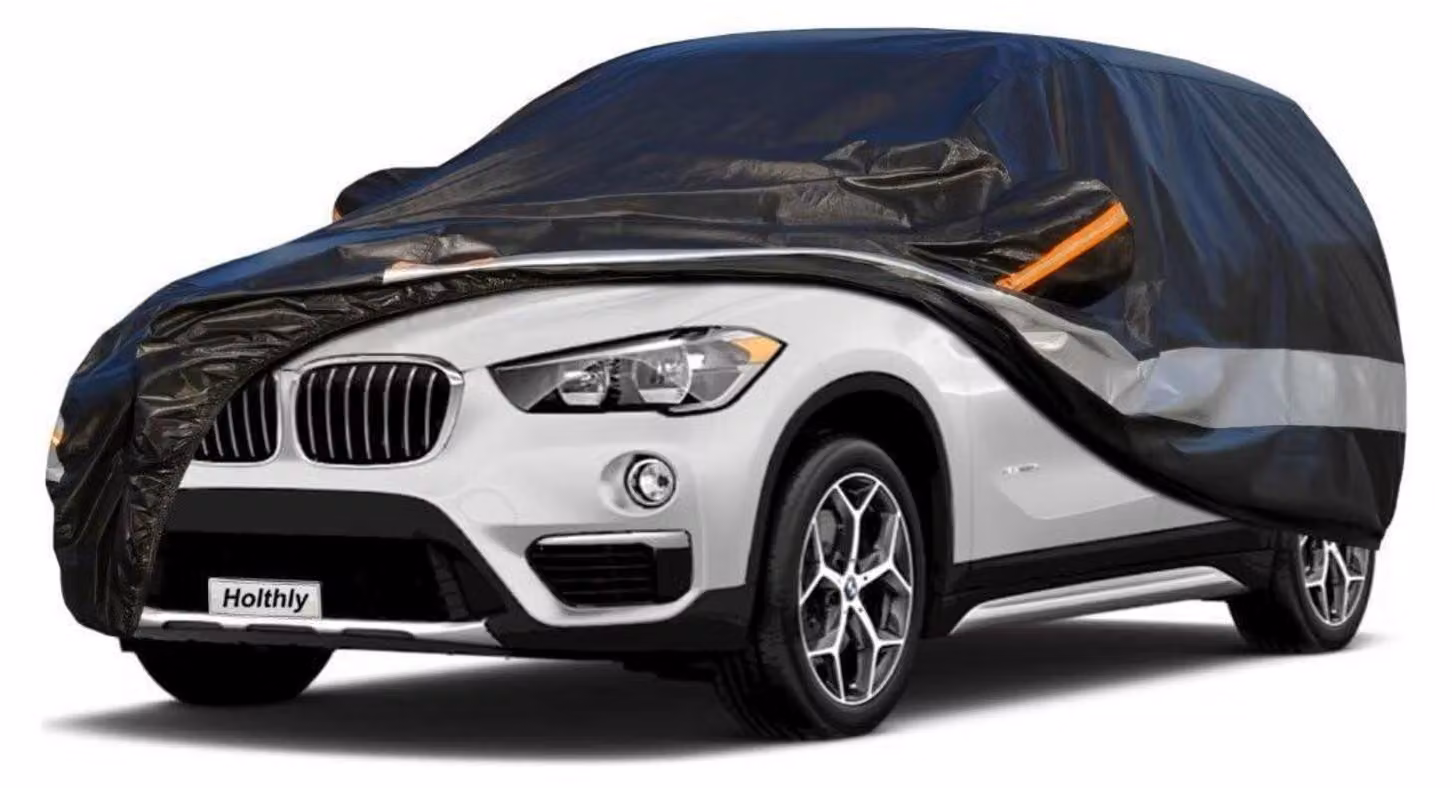 Copertura protettiva per auto, compatibile con BMW X1 (2009-2024), multistrato (10 strati), impermeabile, traspirante, colore nero