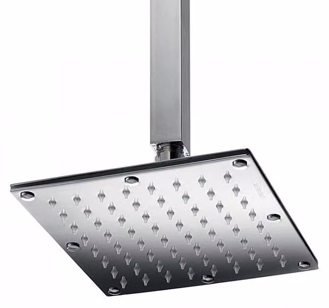 Soffione a pioggia con sistema anticalcare 180x180 cromato