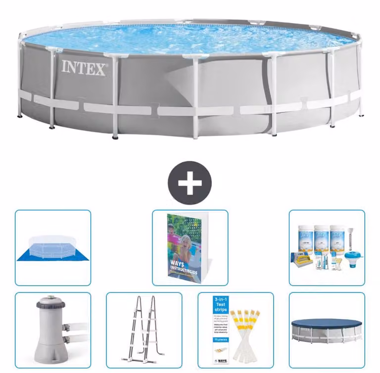 Struttura per piscina a forma di prisma - 427x107 cm - composta da 6 elementi - modello S599