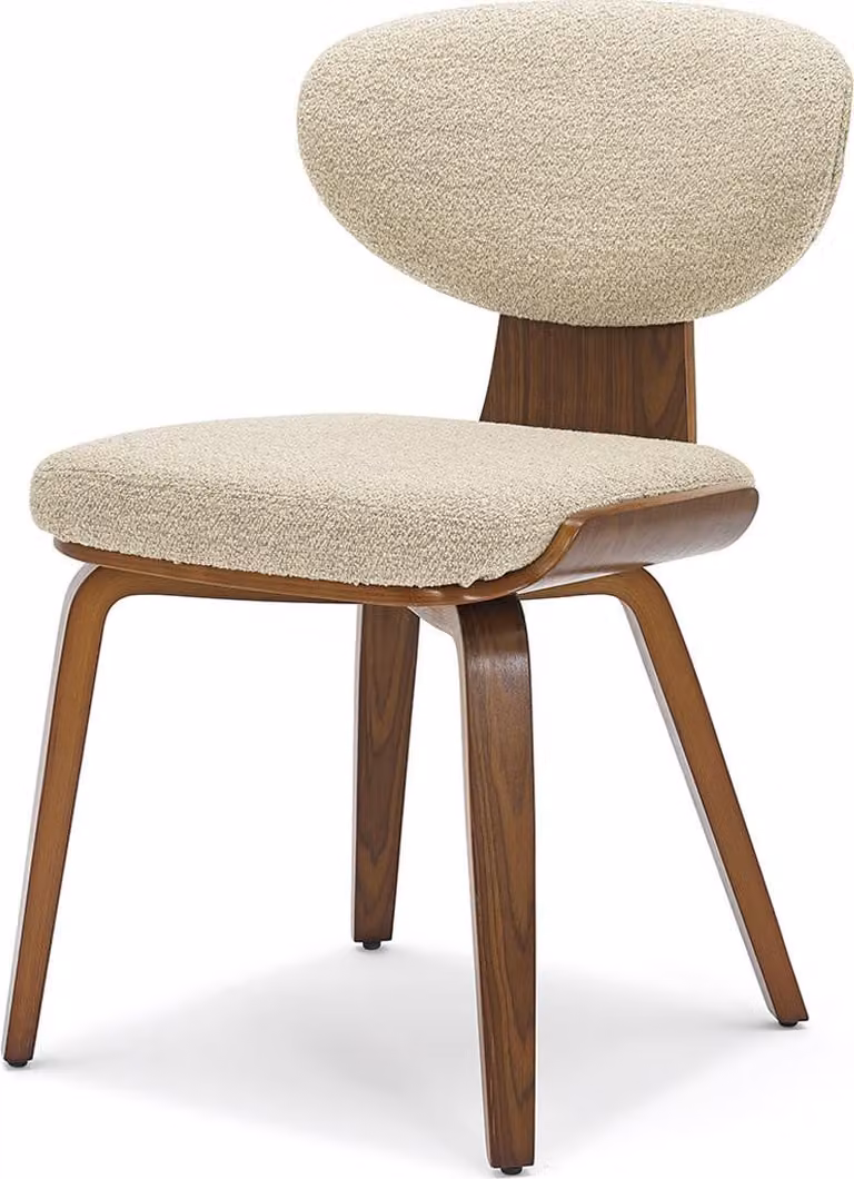Sedia da pranzo GLENDA - beige / noce
