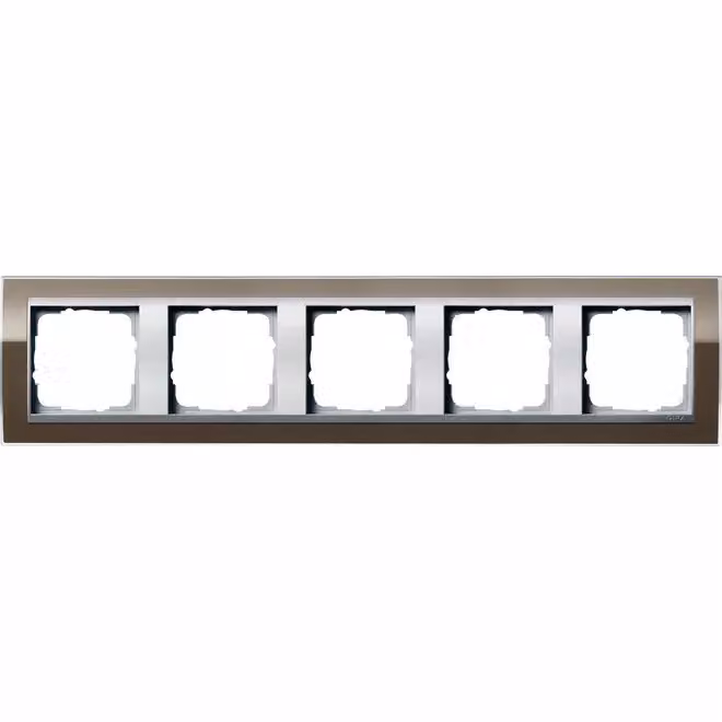 Gira 0215766 Cornice di copertura a 5 posti per colore Alluminio Gira Event Marrone chiaro
