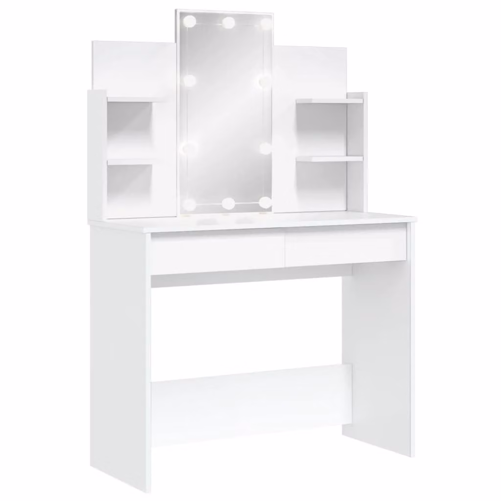 Toeletta con Luci LED Bianco 96x40x142 cm