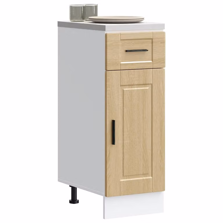 Base da cucina moderna vidaXL Porto Rovere Sonoma in legno multistrato e MDF, colore marrone e beige, L: 46 cm, P: 30 cm, H: 81,5 cm