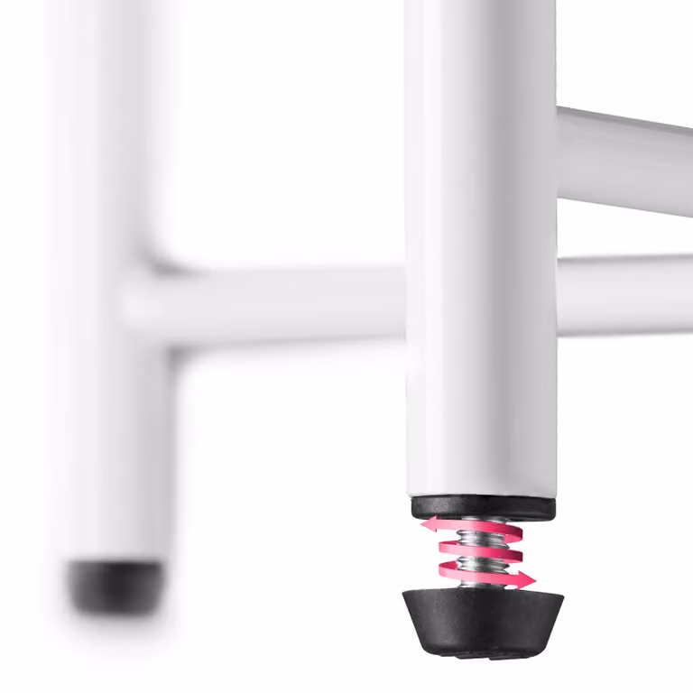 Tavolino rotondo Canterbury tectake bianco moderno L: 45,5 cm, P: 45,5 cm, H: 53 cm