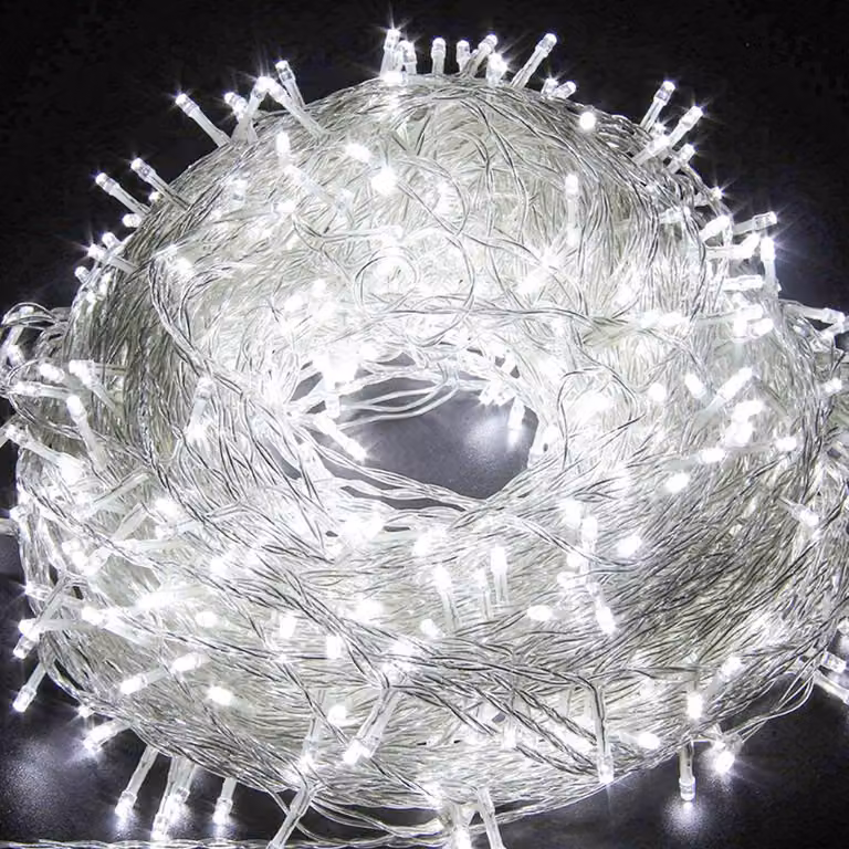 Izrielar LED luci fiabesche 100M 500LEDs con 8 modalità per interno Natale festa giardino operazione stella scintillante effetto decorazione bianco freddo