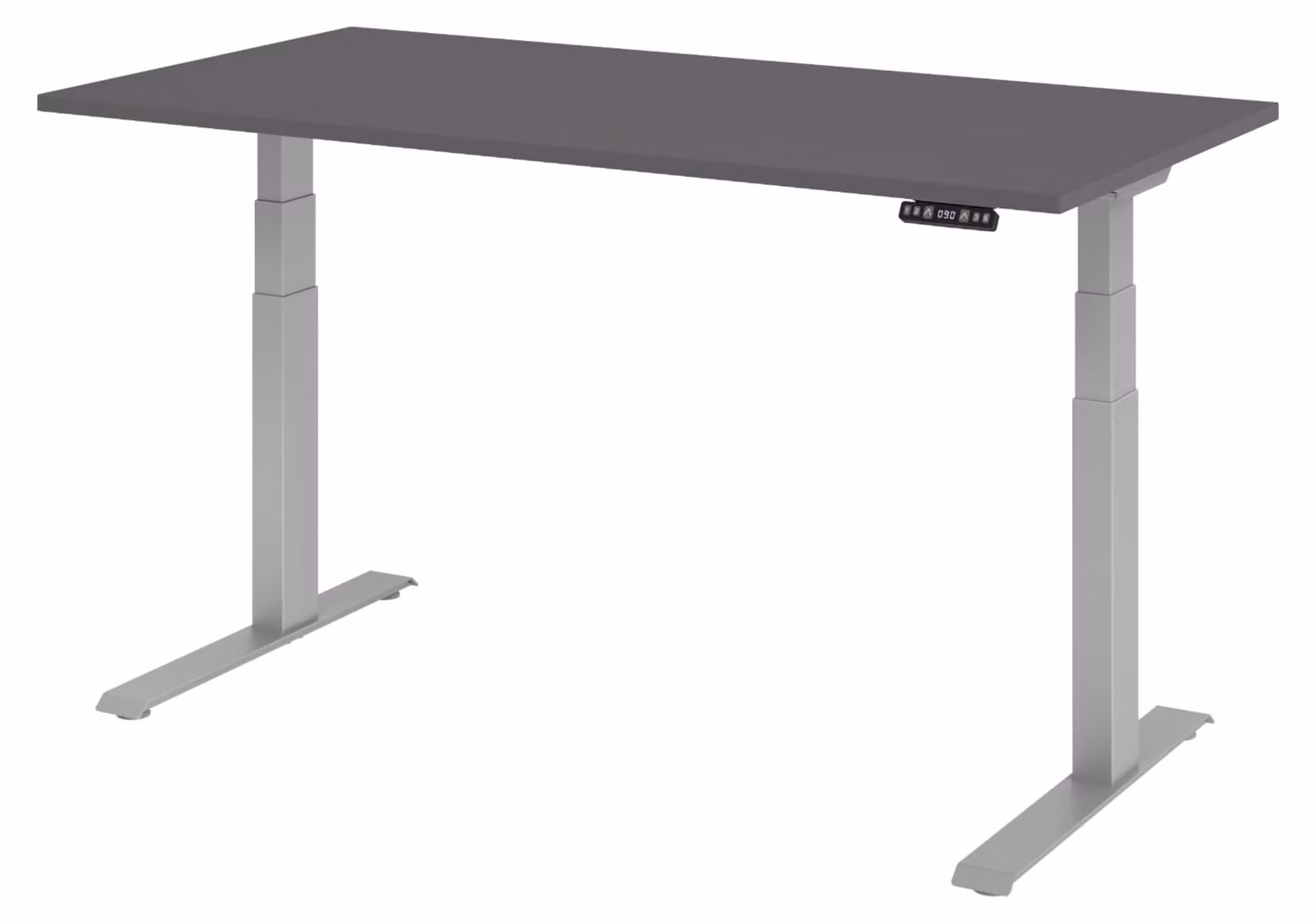 Scrivania elettrica bümö XDKB - Struttura: argento, dimensioni: 160 x 80 cm, decorazione: grafite