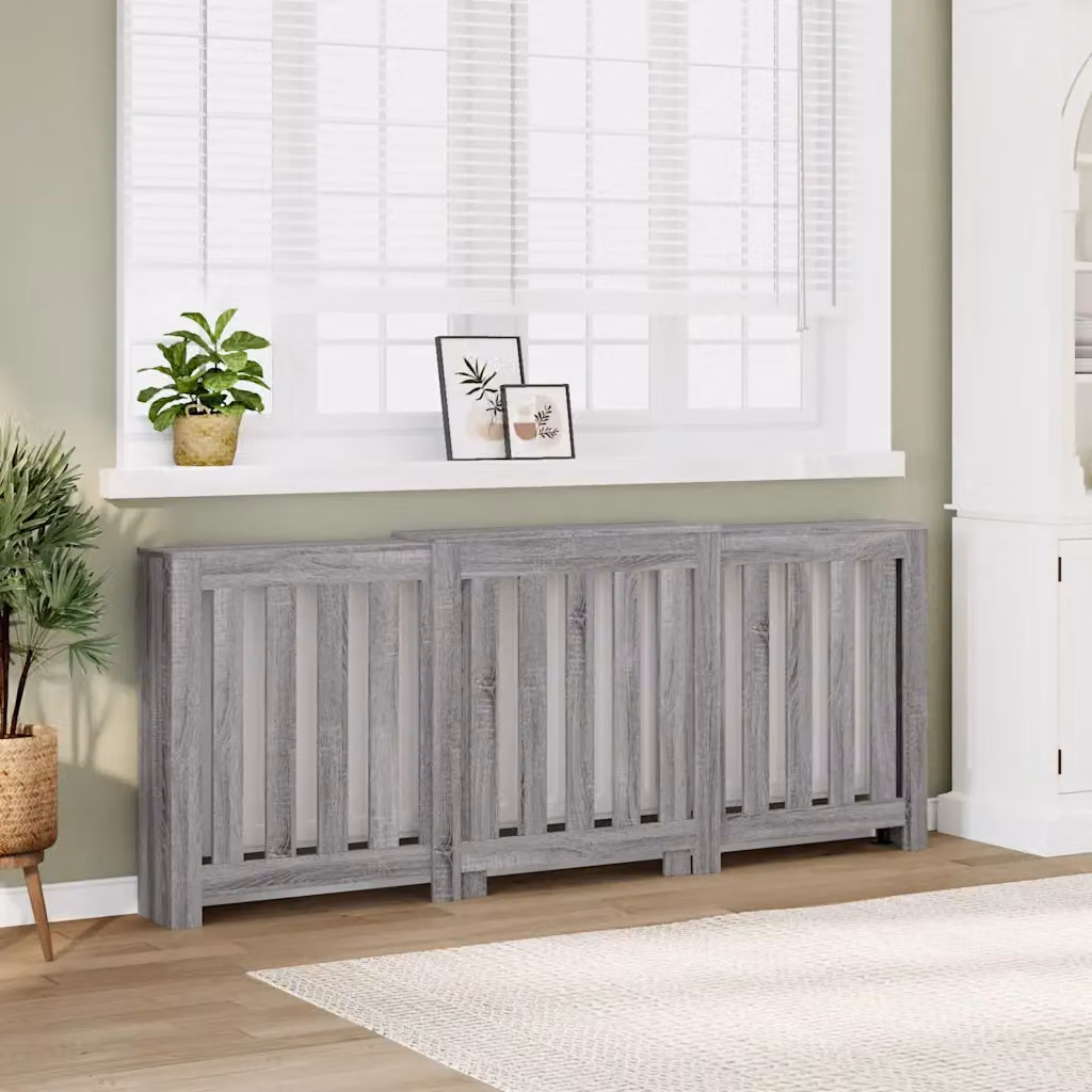 Copertura per radiatori vidaXL Sonoma grigio L: 205 cm, P: 21,5 cm, H: 83,5 cm