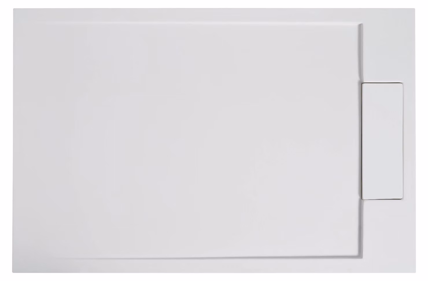 CERANO - Piatto doccia rettangolare Loro - marmo colato - bianco opaco - 120x80x3,5 cm
