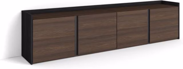 Mobile TV Soggiorno, 207x50x35 cm, Per TV fino a 80", Mobile Soggiorno, Rovere scuro e Nero
