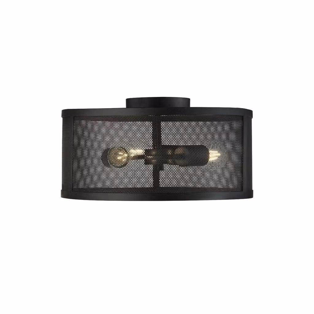 Lampadario a sospensione Searchlight in metallo nero con 3 luci E27 in stile industriale e scandinavo – 2