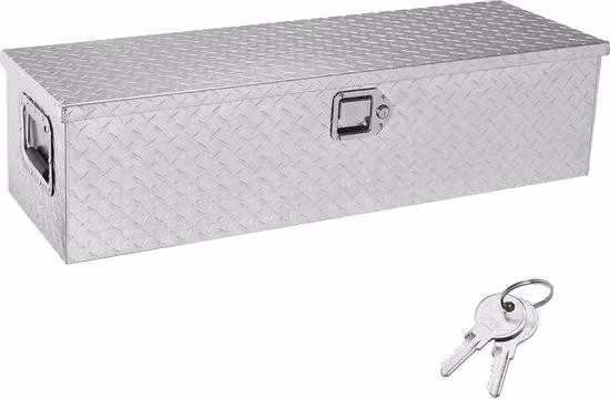Custodia per attrezzi in alluminio - Trasportabile - Design impermeabile - Larghezza 99 cm - Colore argento