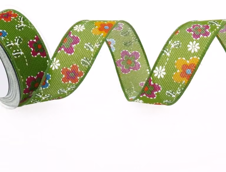 Ghirlanda di fiori rustica, verde, 40 mm x 10 metri, confezione da 10 pezzi