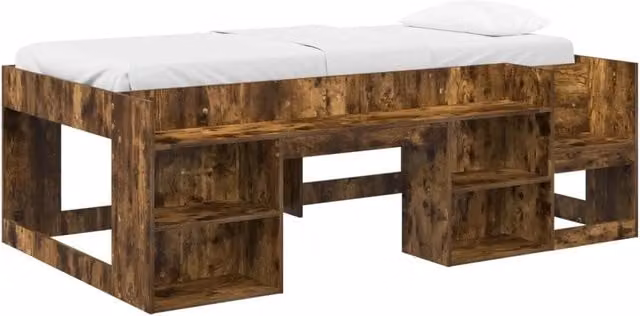 Telaio del letto | Letto per Bambini con storage Rovere Fumo 98.5 x 200 cm