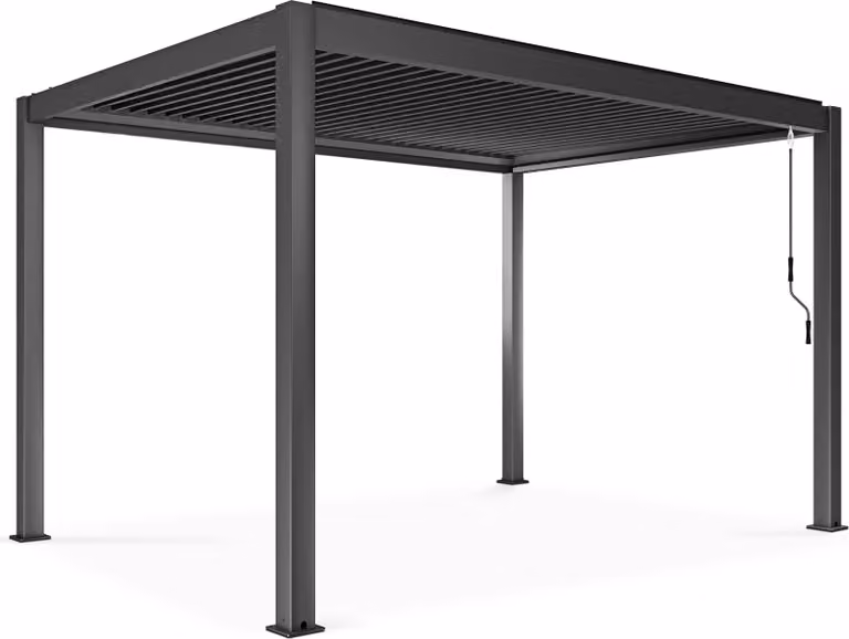 Tendone bioclimatico autoportante grigio 3 x 4 x 25 m - Oviala Athenes