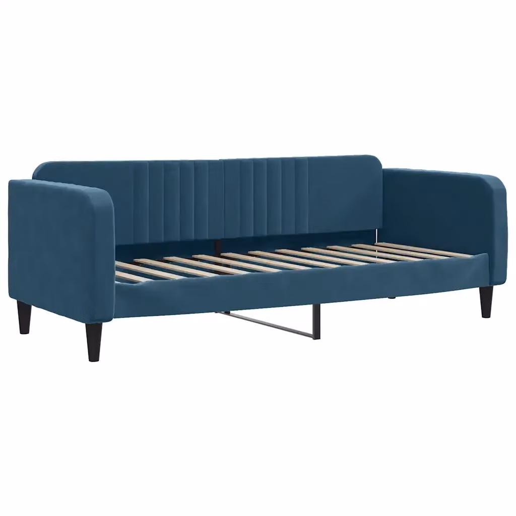Letto da giorno moderno vidaXL in velluto blu per adulti – 2