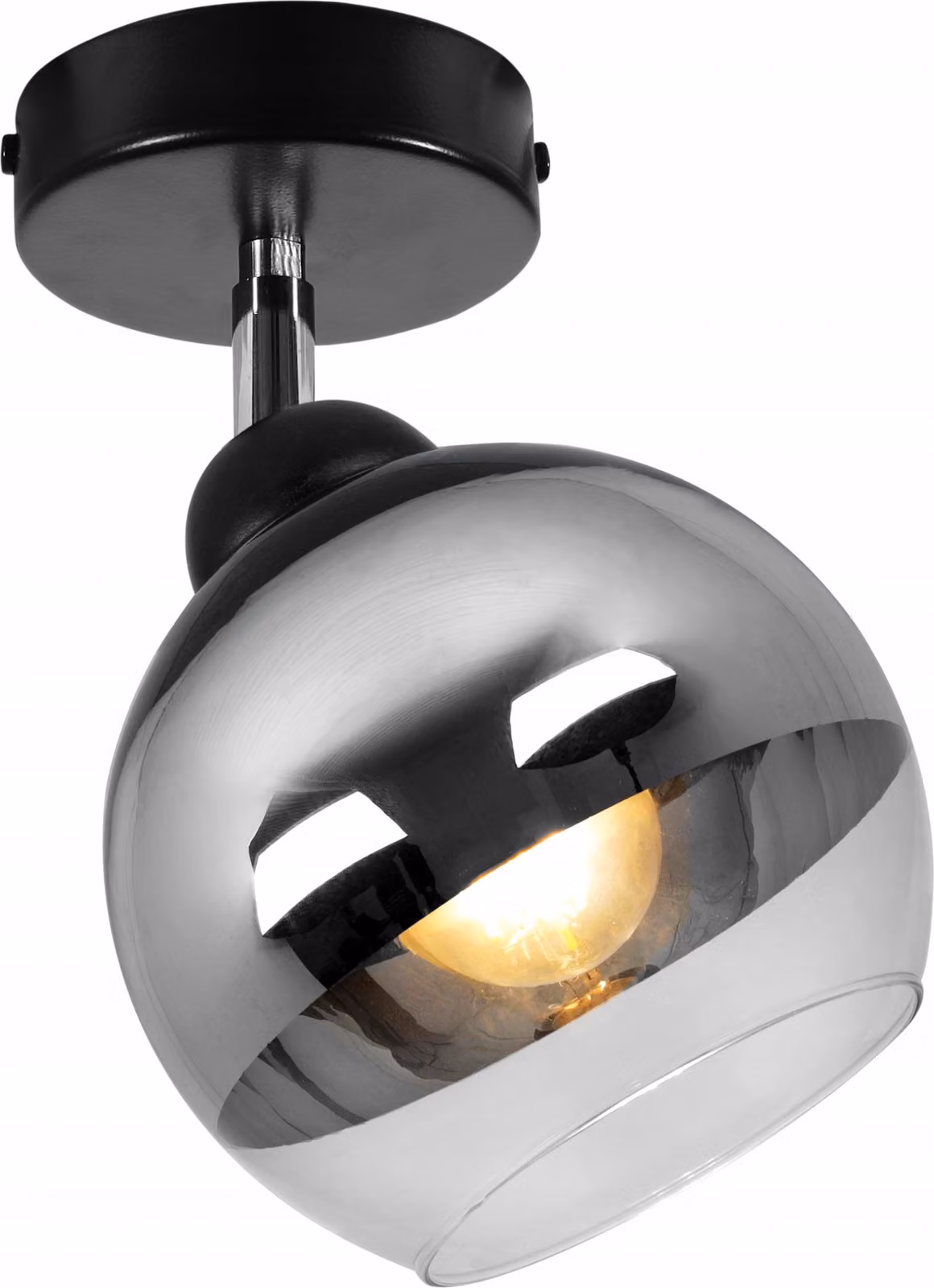 Elegante Plafonna A Led In Vetro Cromato