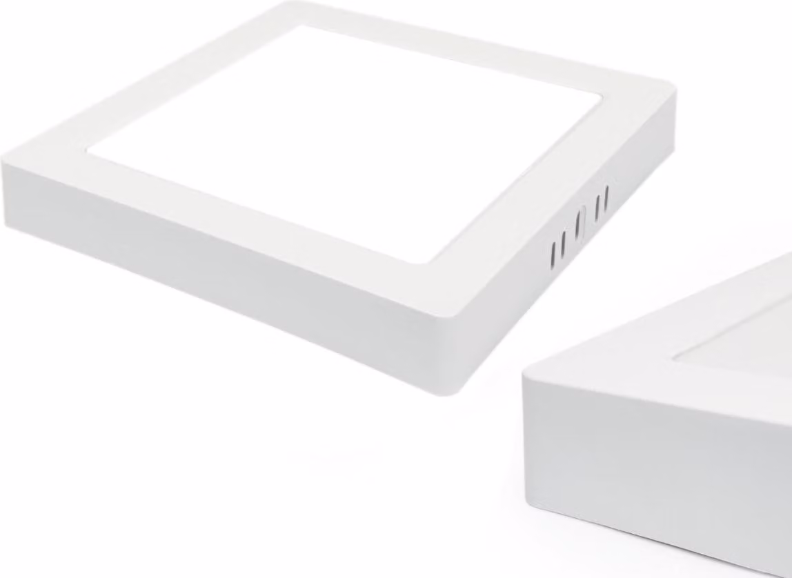 Faretto LED Downlight bianco con diffusore opalino 18W, luce bianca neutra 1980 lm, materiale plastico, dimensioni: 3,1 x 22 x 22 cm, IP20, Ecolight