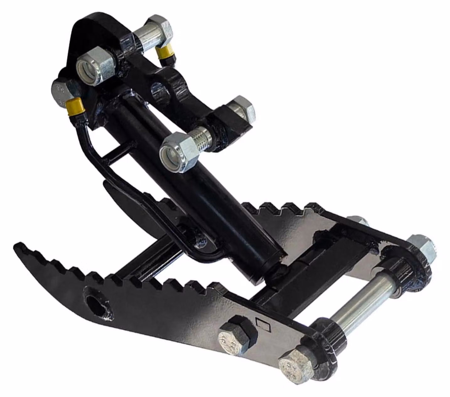 Pinza idraulica per mini-escavatori, adatta per piccoli escavatori, con bullone da 25 mm, 3 fori, da avvitare. Accessorio per l'installazione