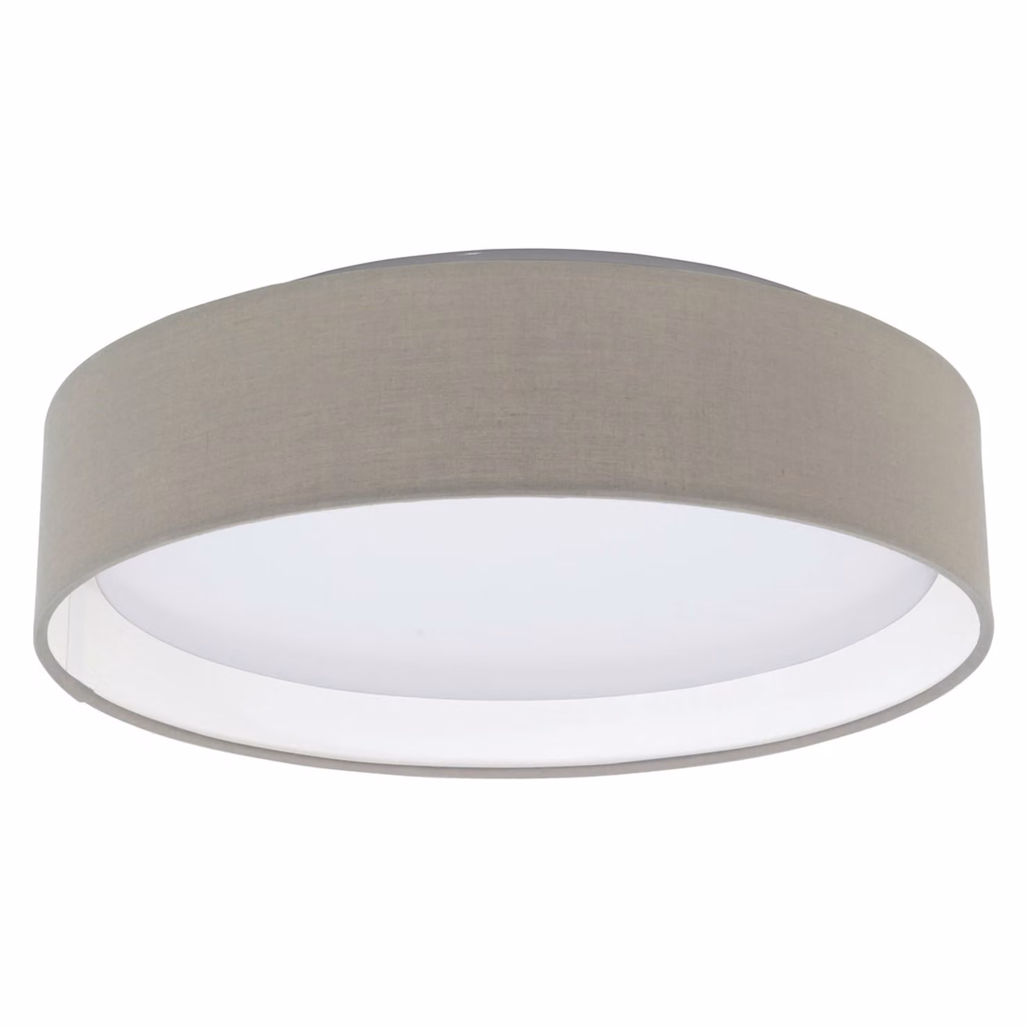 Eglo 31589 Pasteri plafoniera in plastica acciaio bianco tessile taupe (grigio-marrone)