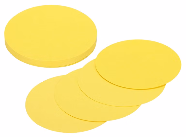 24 cerchi di cartone, diametro 7,6 cm, color giallo limone, ideali per lavori manuali e progetti fai-da-te