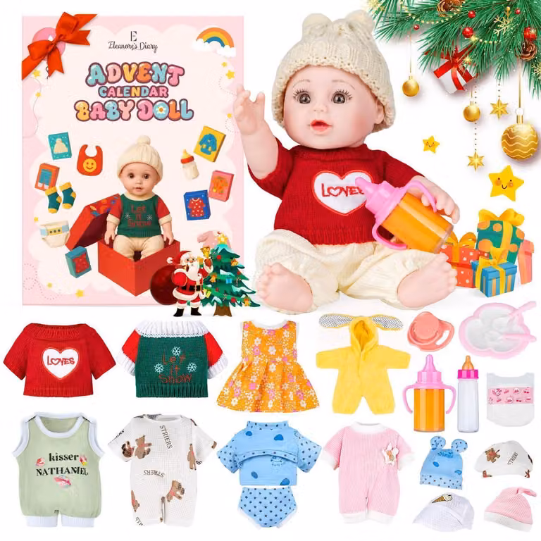 Calendario dell'Avvento Babypuppe 2026 con accessori, 30 cm, per bambini e bambine