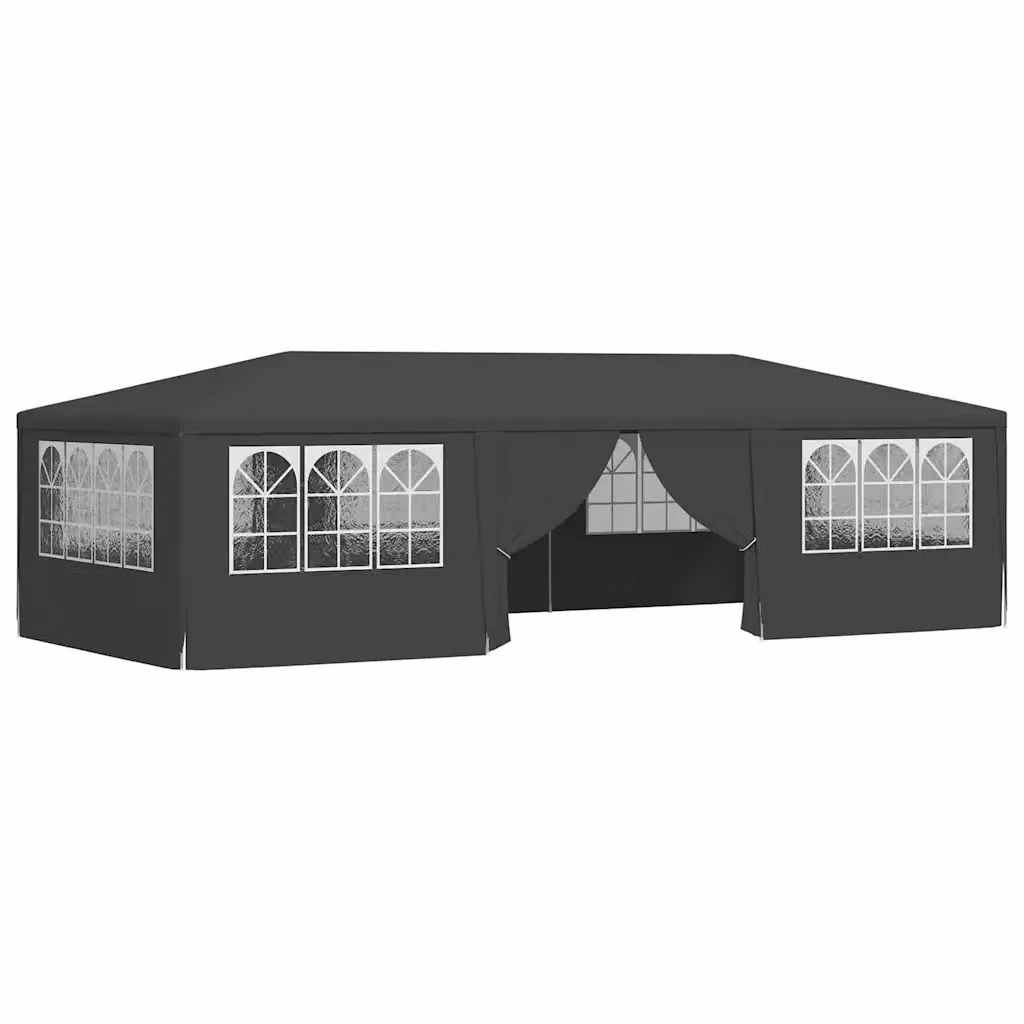vidaXL Gazebo Professionale con Pareti con Finestre Antracite 4x9 m – 2