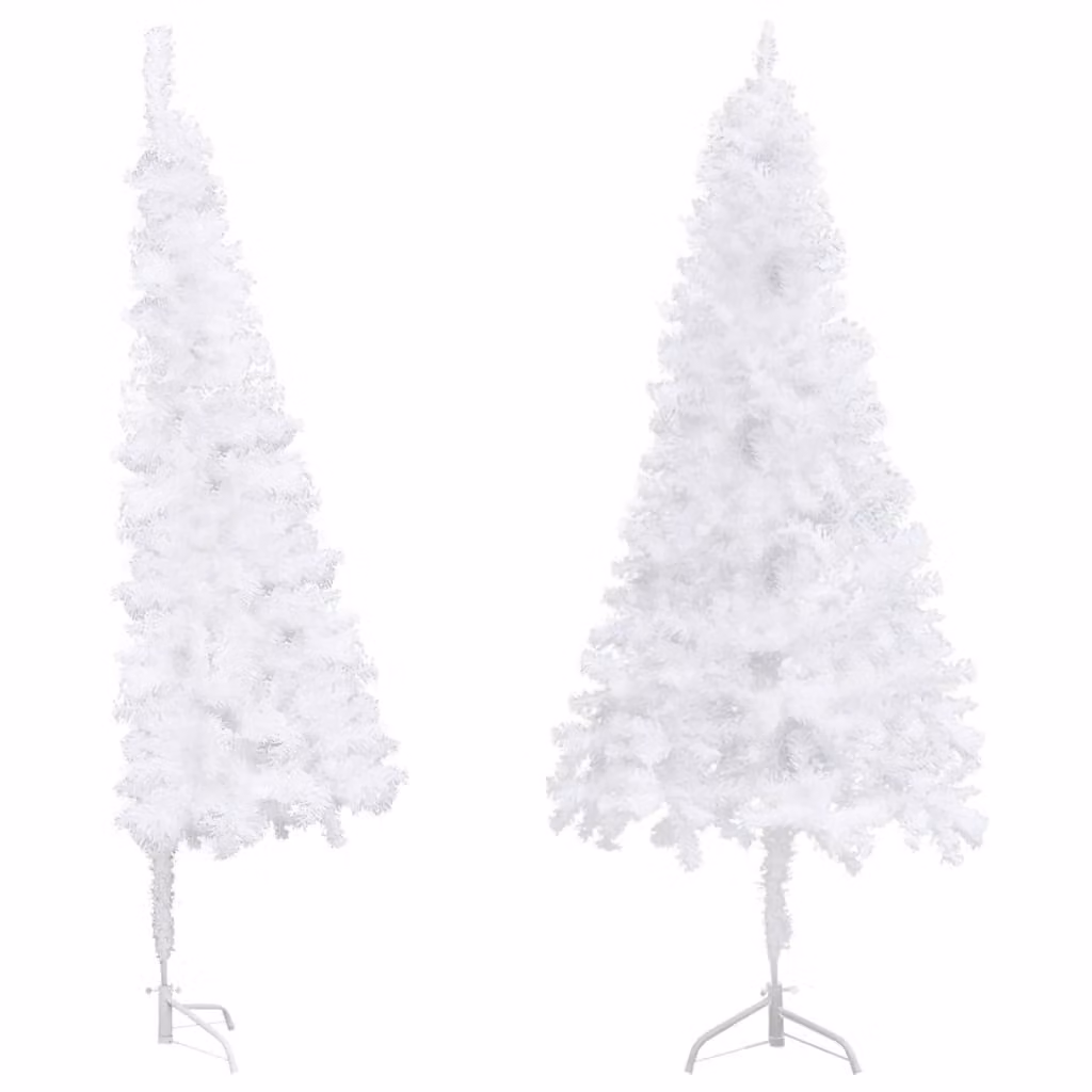 Albero di Natale artificiale ad angolo bianco 210 cm PVC