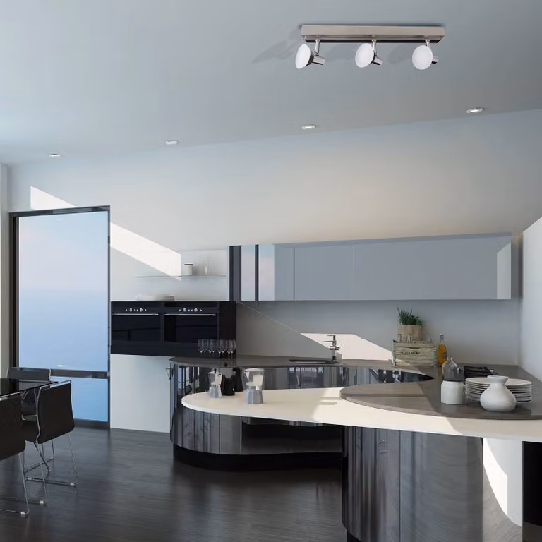 Näve Plafoniera a LED Jericho, Cromo / Argento, Soggiorno / Sala da pranzo, Metallo, Moderno, Plafoniera LED