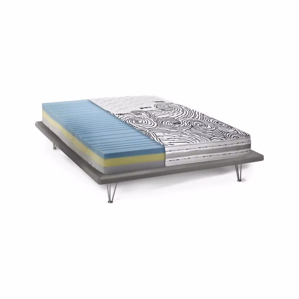 Talamo Italia Materasso Ibrido Matrimoniale con Rivestimento Sfoderabile e Regolazione della Temperatura, Bianco, L/P/H: 160 x 200 x 22 cm – 2