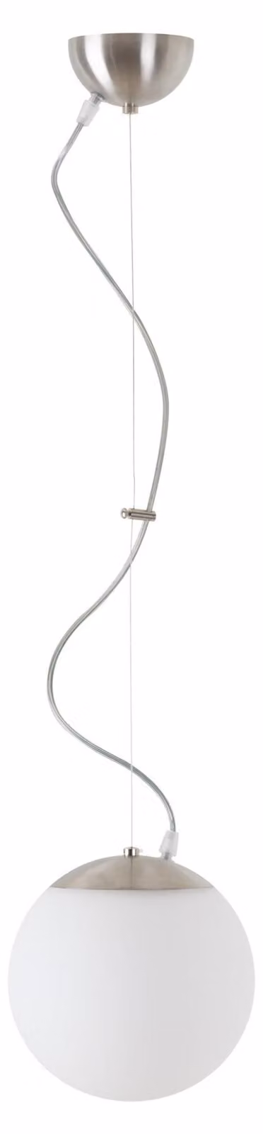 OSMONT ISI72966 ISIS L1 PM-M Lampada a sospensione in plastica, acciaio inossidabile spazzolato / bianco, grado di protezione IP40, 4000 K, LED da 8 W