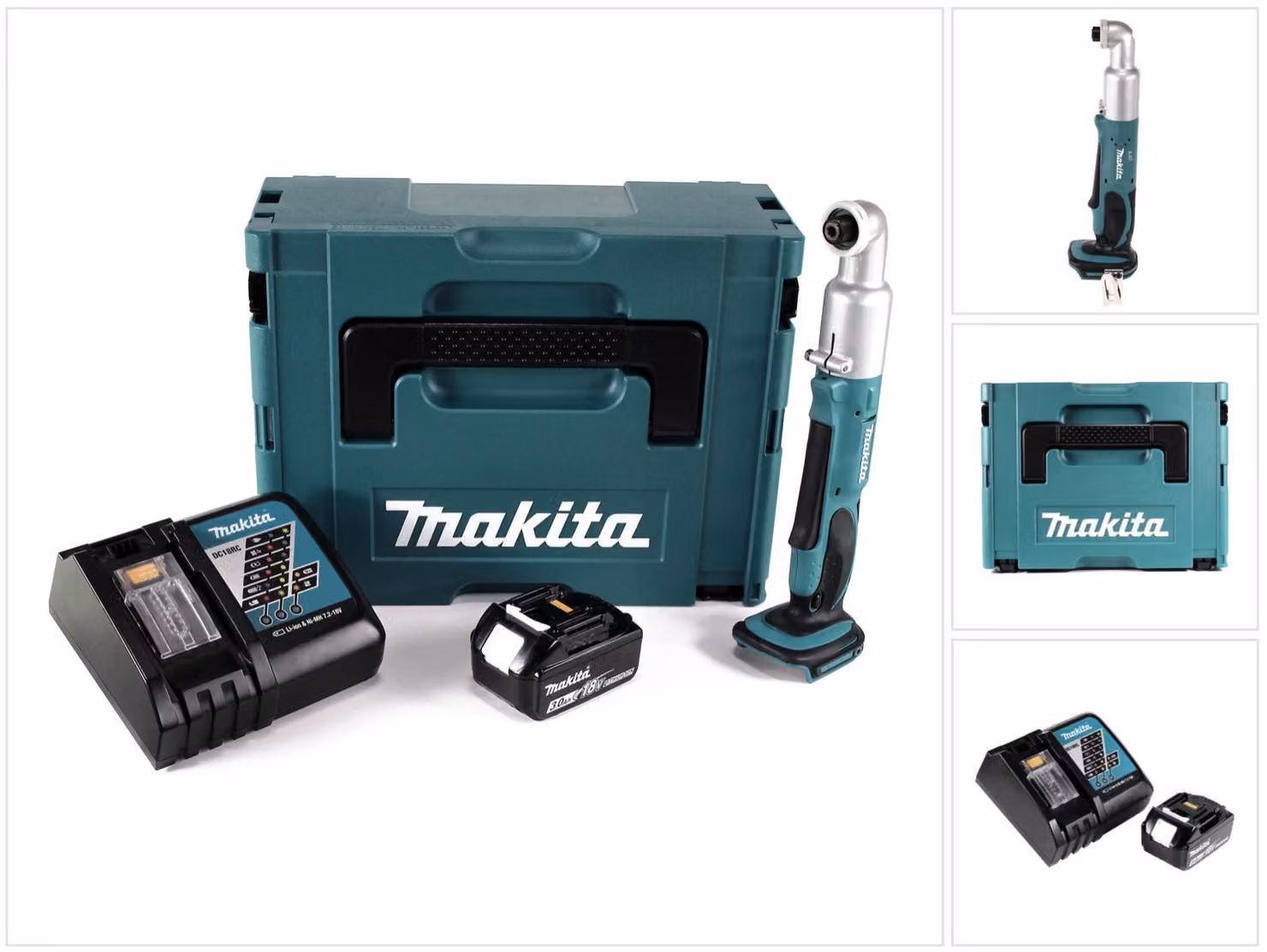 Avvitatore angolare a impulsi a batteria Makita DTL 061 RF1J 18 V 1/4" 60 Nm + 1x batteria da 3,0 Ah + caricabatterie + Makpac