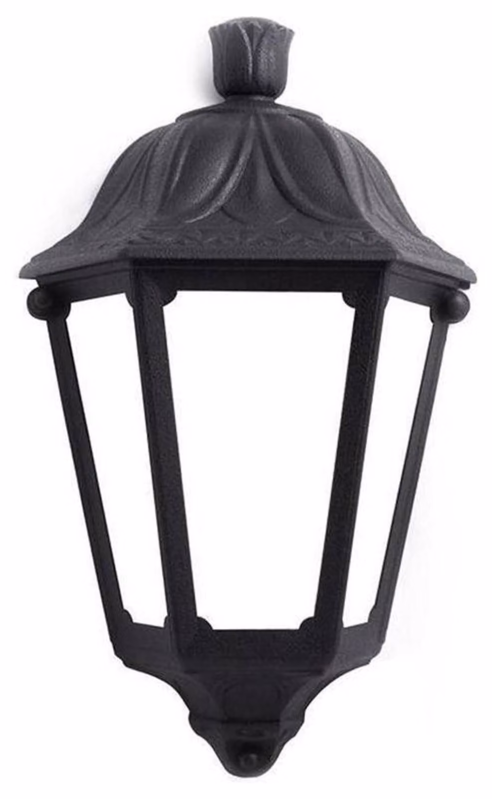 Lampada da parete esterna, grado di protezione IP55, materiale: resina, attacco E27, dimensioni 35x22x35 cm, stile rustico