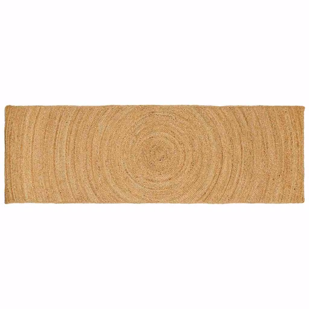 Tappeto in juta naturale vidaXL per soggiorno, rettangolare, L 80 cm x P 200 cm, beige/marrone