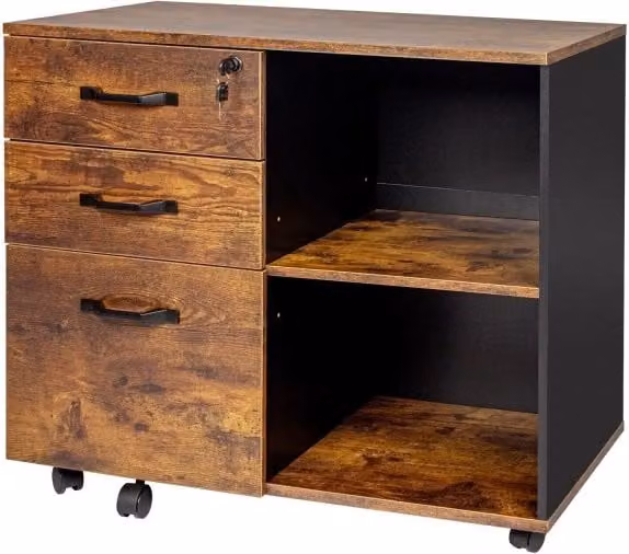 Cassettiera mobile da ufficio con spazio organizzato 60 x 40 x 75 cm in metallo bianco 13_0017677