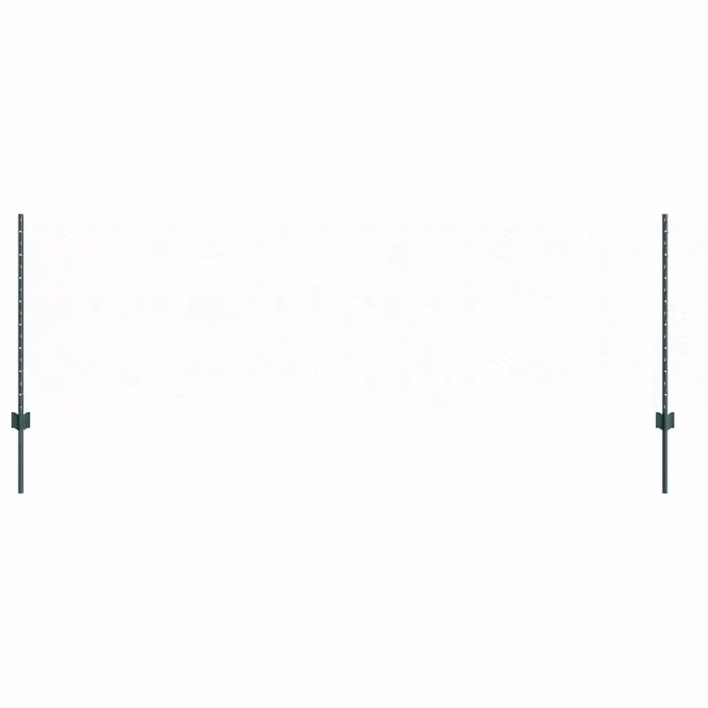 Recinzione esagonale verde vidaXL in acciaio e PVC con pali rotondi per installazione nel terreno L: 50 m, H: 0,8 m – 2