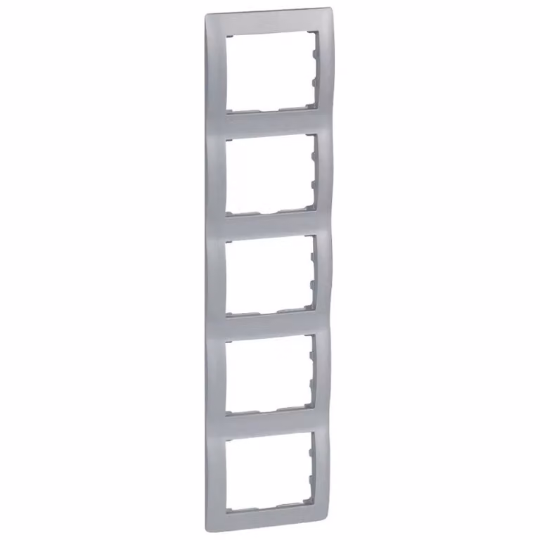 Cornice Legrand a 5 moduli verticale Galea soft in alluminio 771309