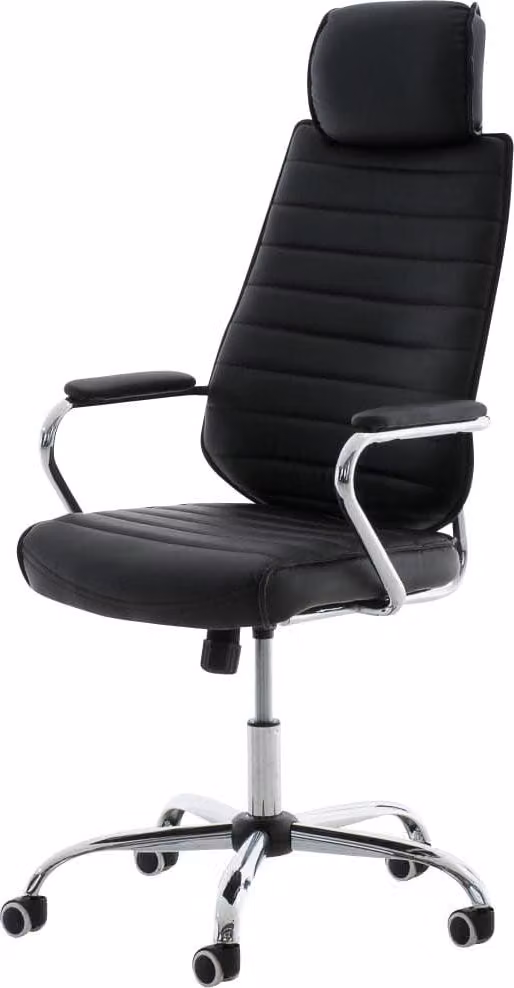 Sedia direzionale - Comoda sedia da ufficio - Insolita Pelle finta | Colore: nero