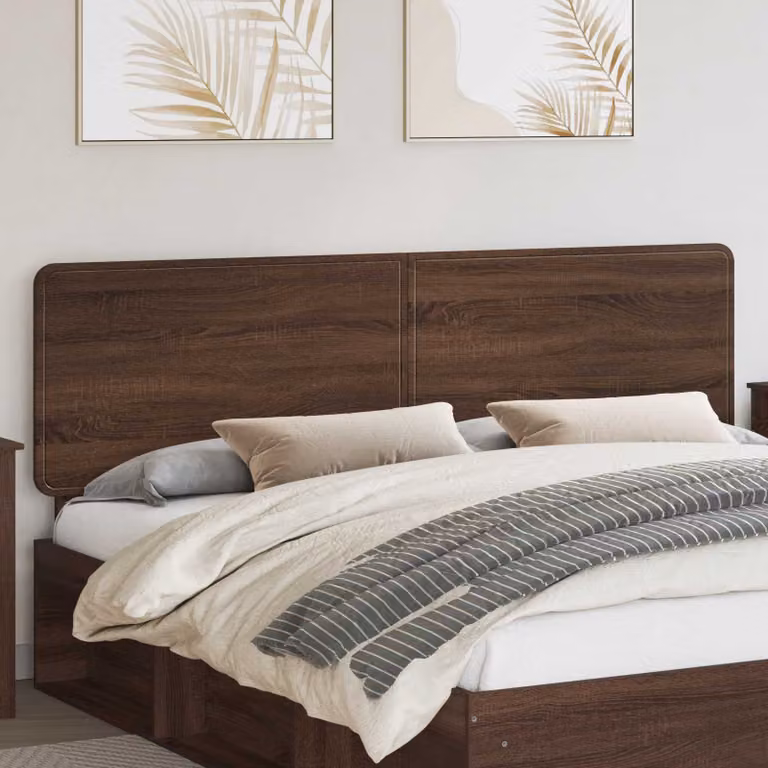 Testiera per letto moderna vidaXL in legno ingegnerizzato color rovere marrone