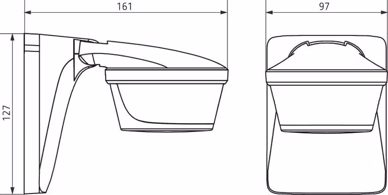 THEBEN AG Rilevatore di movimento per il sistema di controllo della luce a parete/soffitto Luxa P220 BK, 220