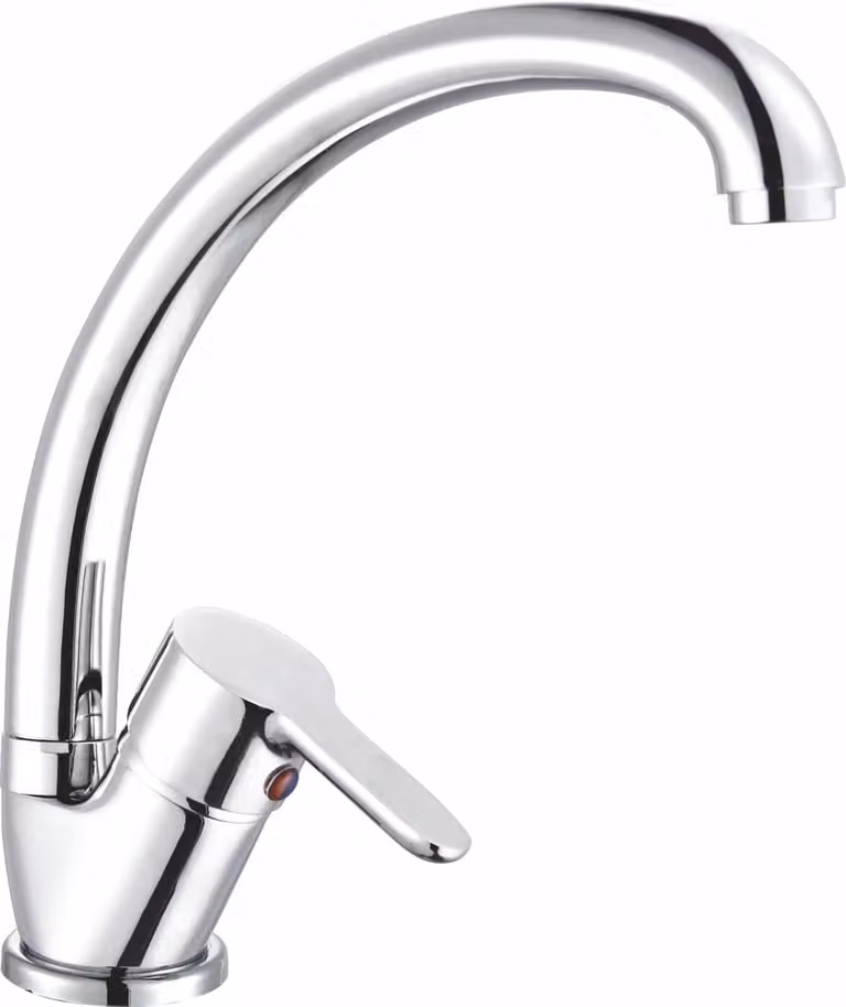 Rubinetto da cucina, cromato, diametro 35 mm, in ottone, anticalcare, a risparmio idrico, per cucina